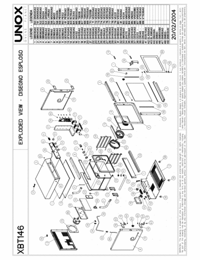 Unox XBT146 XBT146 exploded view and spare parts list