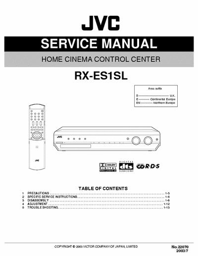 JVC RX-ES1SL service manual