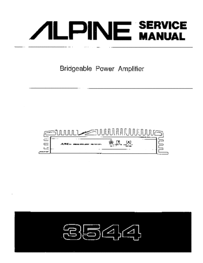 ALPINE 3544 service manual