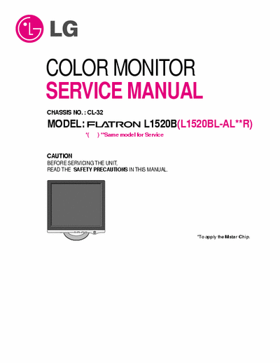  L1520BL Esquema do monitor LG