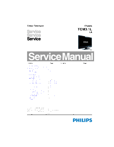 Philips 42PFL3604 Service Manual