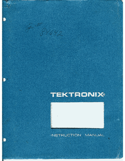 Tektronix 465 Full schematics and service manual