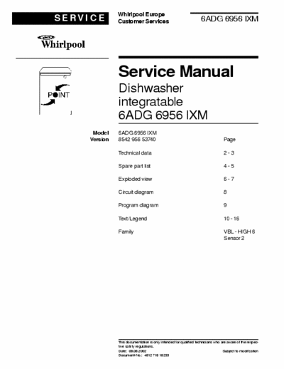 whirlpool 6ADG6956IXM whirlpool 6ADG6956IXM service manual