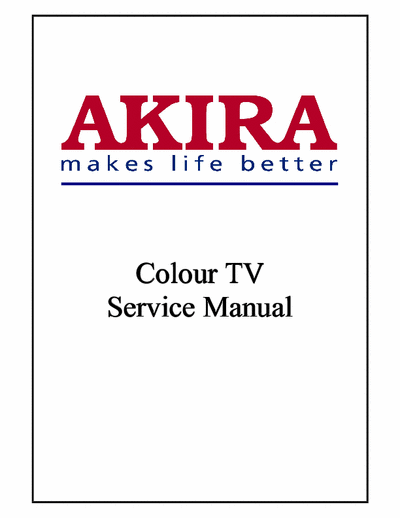 AKIRA  Service Mode and schematic