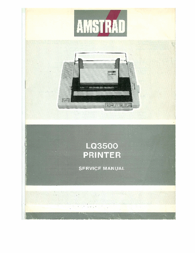 Epson LQ3500 Technical manual for Epson LQ3500 matrix printer