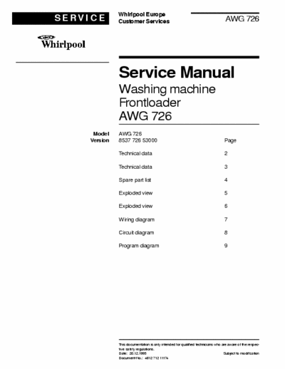 whirlpool AWG726_Ver853772653000 whirlpool AWG726_Ver853772653000 service manual