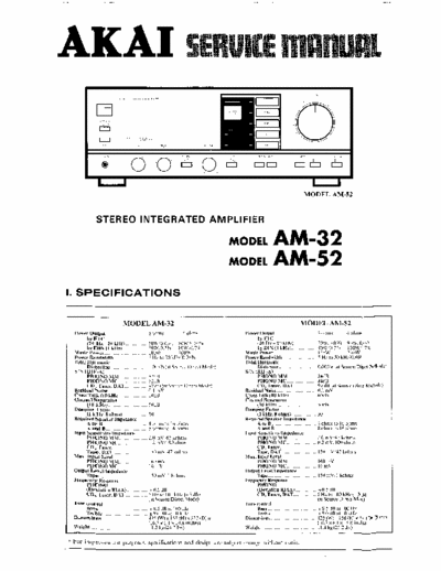 Akai AM32 & 52 integrated amplifier