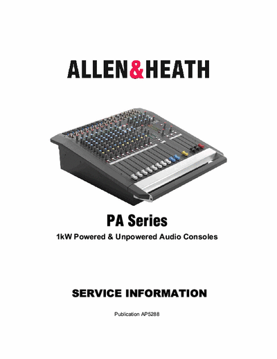 Allen & Heath PA series powered mixer
