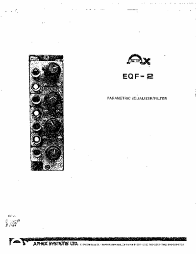 Aphex EQF-2 EQF-2 eq module