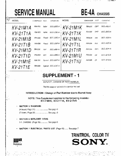 sony kv-21m3k SERVICE MANUAL