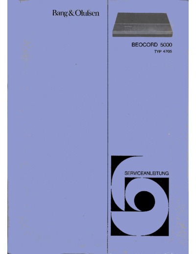 Bang and Olufsen Beocord 5000 service manual