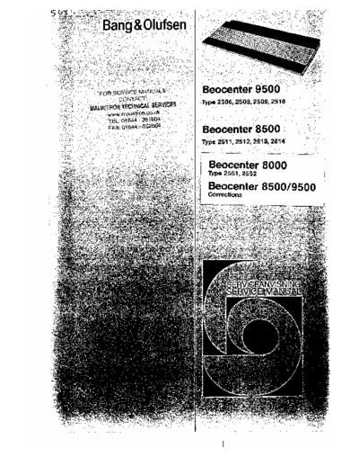 Beocenter 8000 Service Manual