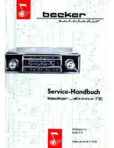 Becker mexico TR service manual