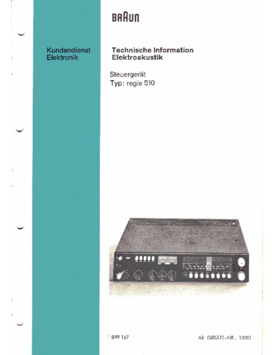 Braun Regie 510 service manual