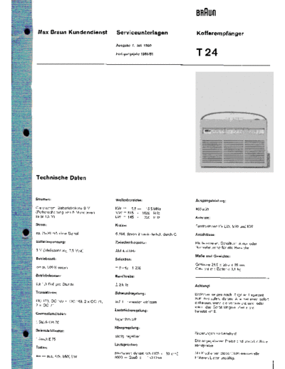 Braun T 24 service manual