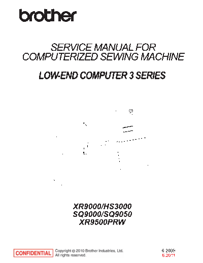 Brother 9000 Complete Service and repair manual