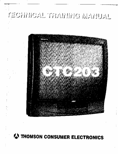 RCA CTC203 148 page Thompson Consumer Electronics (RCA & GE) technical training manual for RCA ProScan color TV model # CTC203.