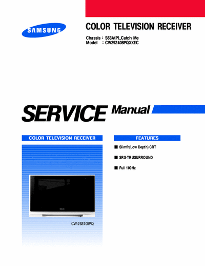 SAMSUNG CW29Z408PQXXEC Service Manual