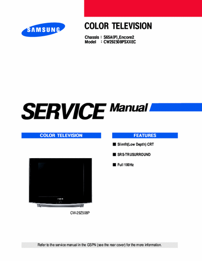 SAMSUNG CW29Z508PSXXEC Service Manual