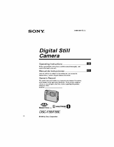 Sony DSC-F55 108 page owner