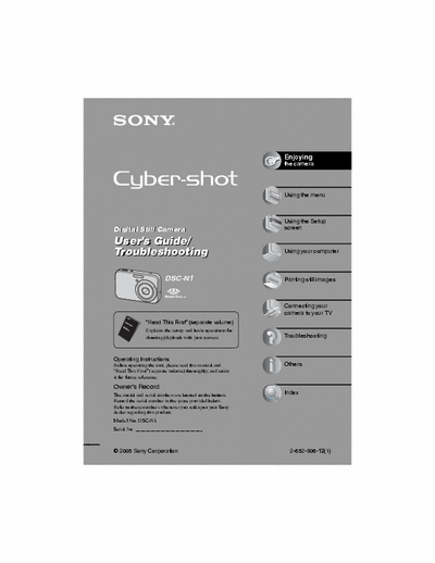 Sony DSC-N1 132 page user
