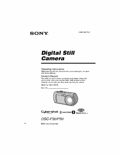 Sony DSC-P30 92 page user