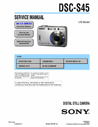 Sony DSC-S45 Service Manual v1.0