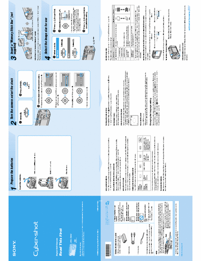 Sony DSC-S600 119 page quick start guide for Sony digital camera DSC-S600