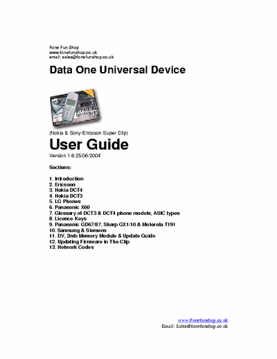   User Guide Unlock for Mobile GSM
