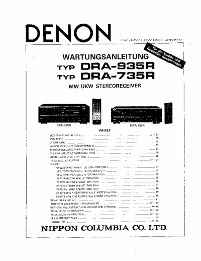 Denon DRA735R & 935R receiver