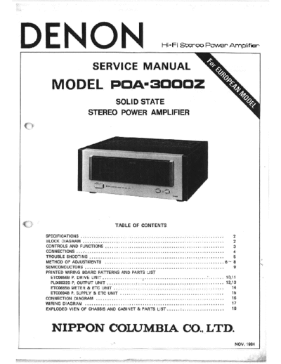 Denon POA3000Z power amplifier