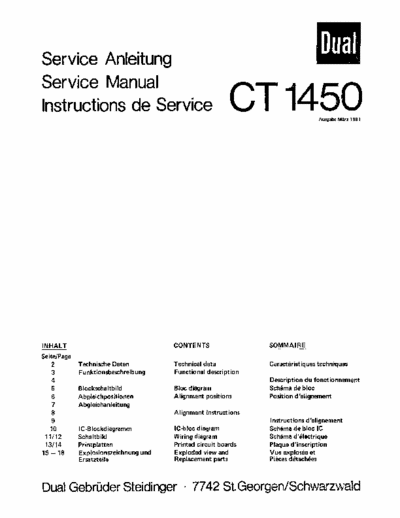 Dual CT1450 tuner