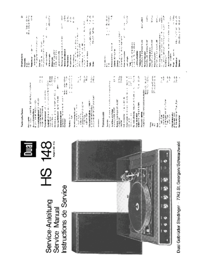 Dual HS 148 service manual