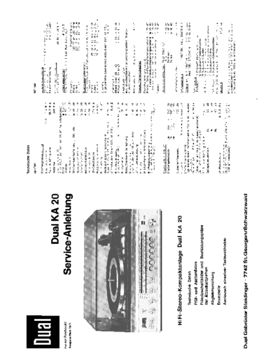 Dual KA 20 service manual