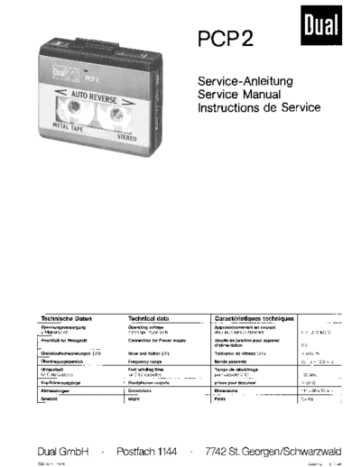 Dual PCP2 service manual