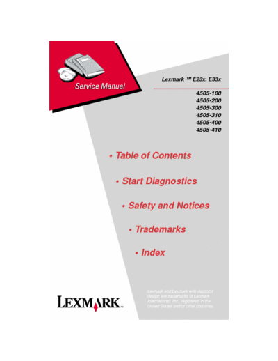 lexmark E23x E33x LEXMARK\E23x E33xservicemanual.pdf