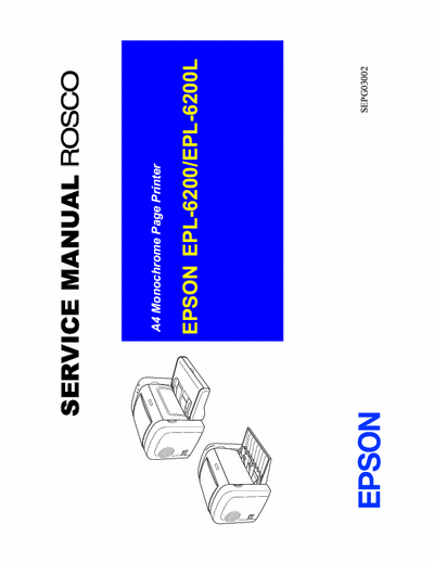 Epson EPL-6200L Service Manual for Epson EPL-6200L
Monochromatic Laser