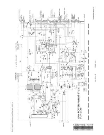   main power PWB circuit diagram SFL-9032A-M2