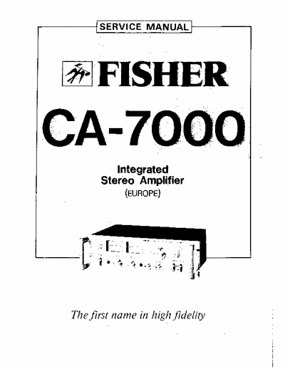 Fisher ca 7000 Service manual