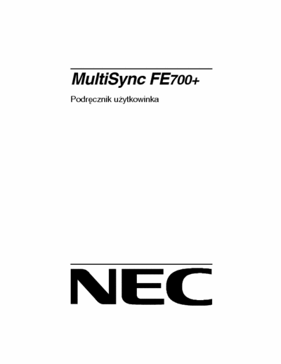 NEC FE700+ Datasheet - (Pl.De.Gb.Fr)multilanguage.rar