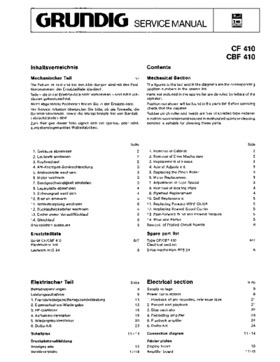 Grundig CF 410 service manual