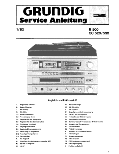 Grundig R 500 service manual
