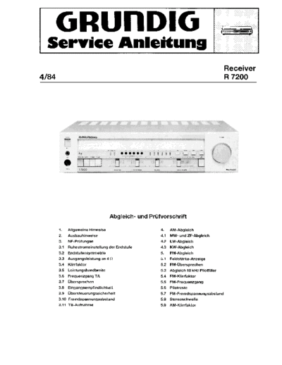Grundig R 7200 service manual