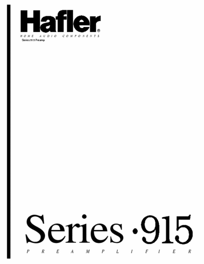 Hafler 915 series preamp