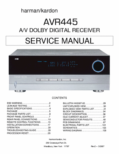 Harman/Kardon AVR445 receiver