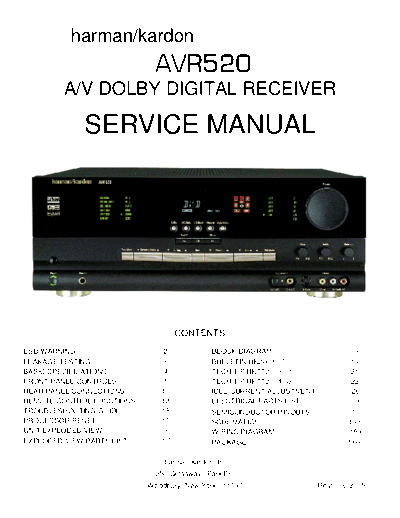 Harman/Kardon AVR520 receiver