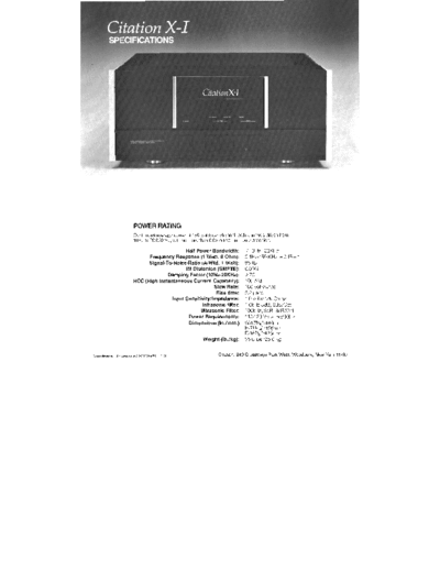Harman/Kardon CitationX-I power amplifier