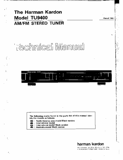 Harman/Kardon TU9400 tuner