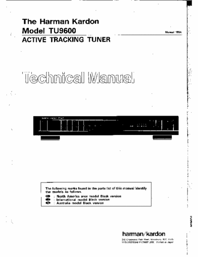 Harman/Kardon TU9600 tuner