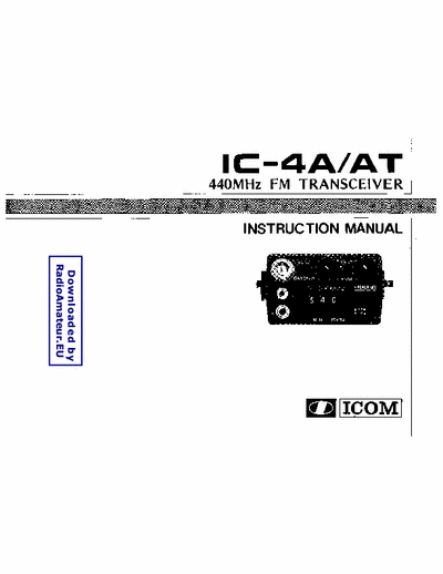Icom IC-4A Service Manual